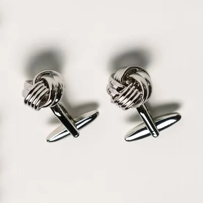 Knot Design Twist Mechanism Men's Fashion Cufflinks